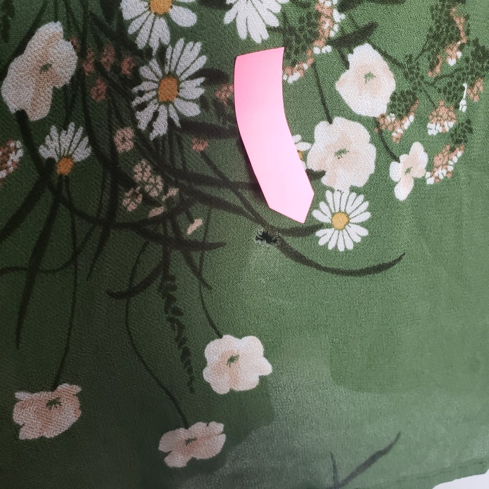 Reformation Dress Size 12 Evelyn Green Floral One Shoulder Maxi Gown ~ FLAWED - Picture 11 of 16